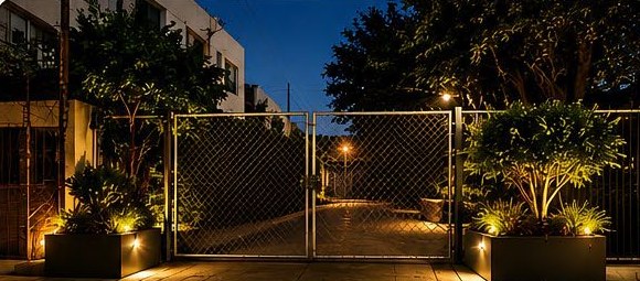 Acceso renovado con seguridad e iluminación